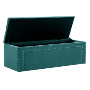 Urban Decor Tufted Storage Ottoman | Versatile Bench with Premium Velvet & Storage | Living Room, Bedroom, Office - Image 4