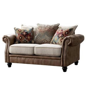 Urban Decor Brown-Color Modern Sofa 3+2 Seater Sofa Set for Living Room/Wooden 3+2 Seater Sofa Set for Home/Office - Image 4