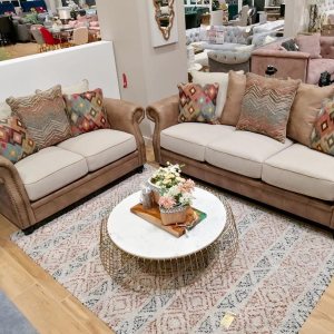 Urban Decor Brown-Color Modern Sofa 3+2 Seater Sofa Set for Living Room/Wooden 3+2 Seater Sofa Set for Home/Office - Image 7
