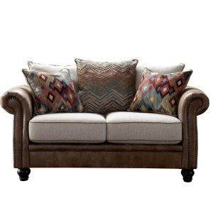 Urban Decor Brown-Color Modern Sofa 3+2 Seater Sofa Set for Living Room/Wooden 3+2 Seater Sofa Set for Home/Office - Image 5