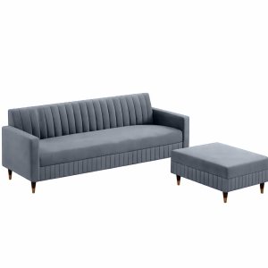 Urban Decor 4 Seater L Shape Velvet Sofa Set - Image 3