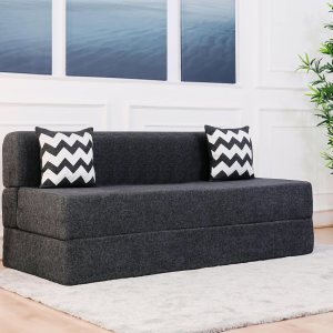 Urban Decor Foldable Sofa Cum Bed | 3 Seater Convertible Sofa with 2 Cushions - Image 1