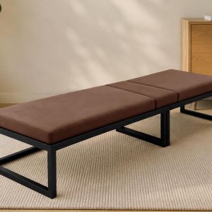 Urban Decor Modern Metal Chaise Lounge Chair with Adjustable Backrest & Cushion | Iron Frame Recliner for Living Room & Bedroom - Image 5